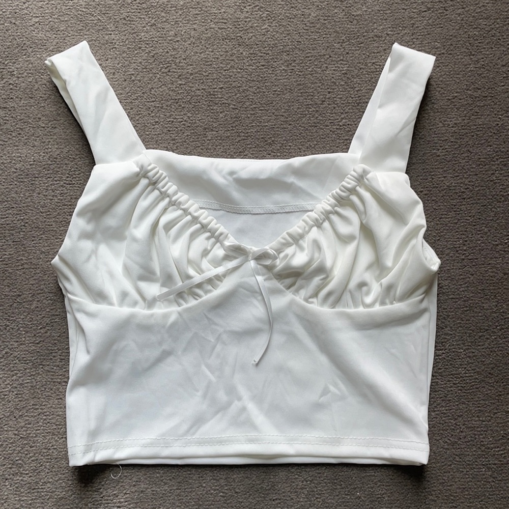 White crop top